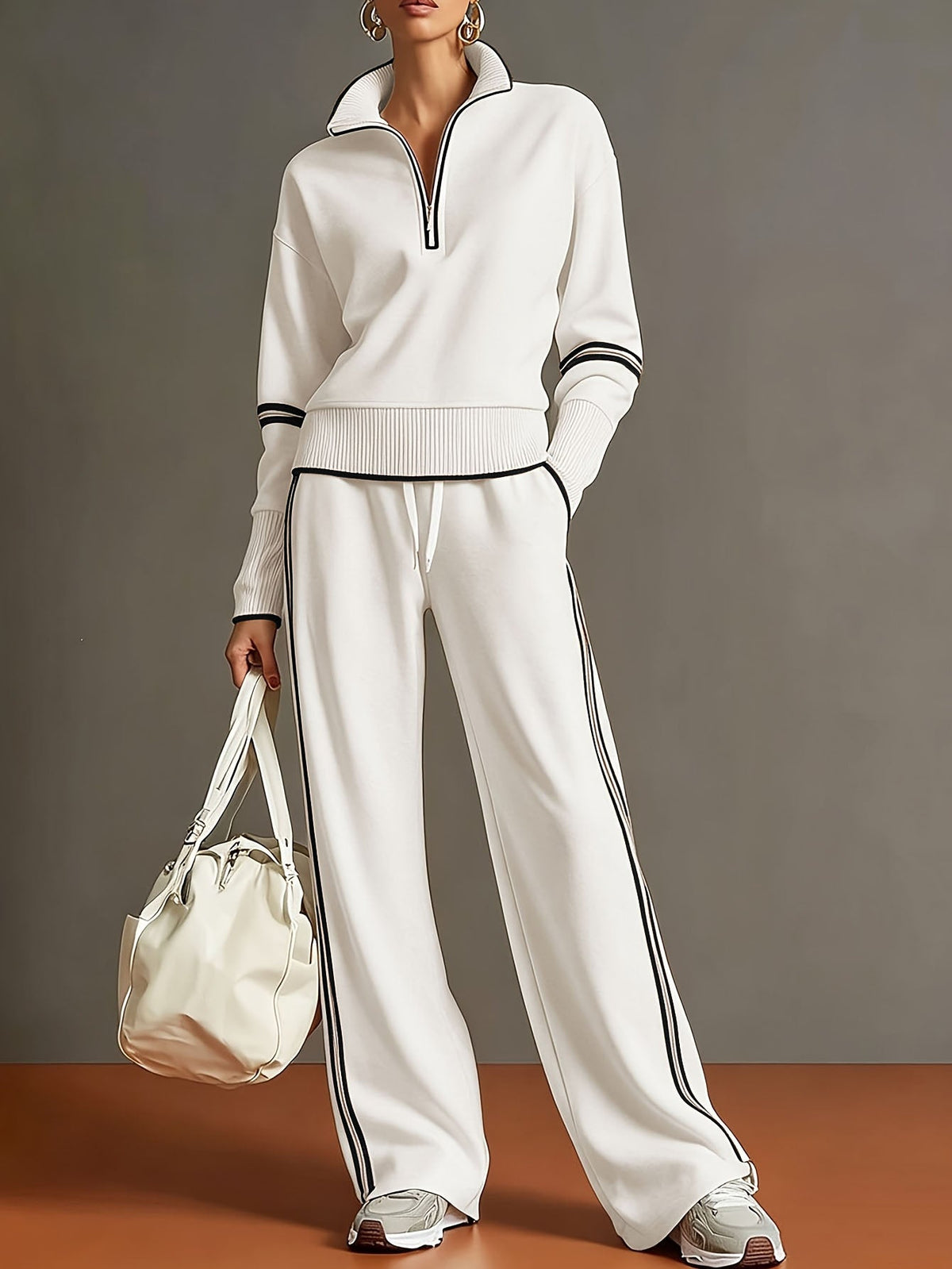 Women's Cotton Long-Sleeve Two-Piece Set