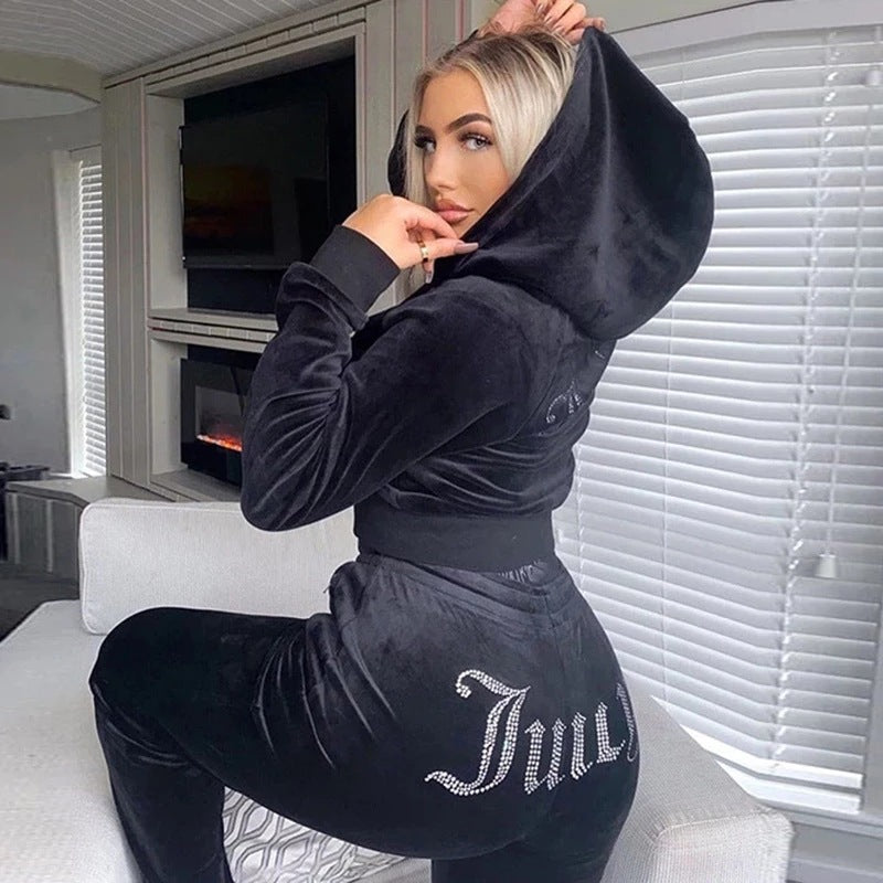 Velvet Two-Piece Leisure Suit