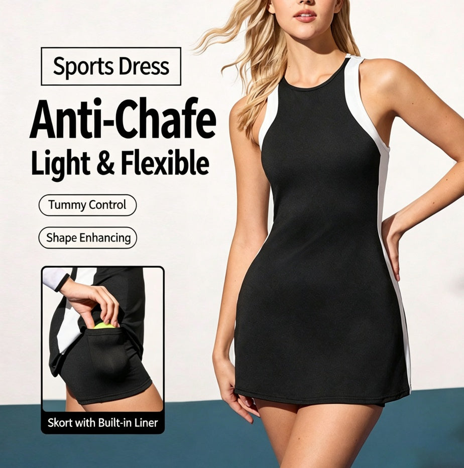 Women's Color-Block Tennis Dress