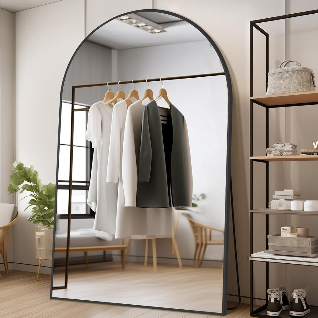 Arched Full Length Mirror – Black Floor Mirror