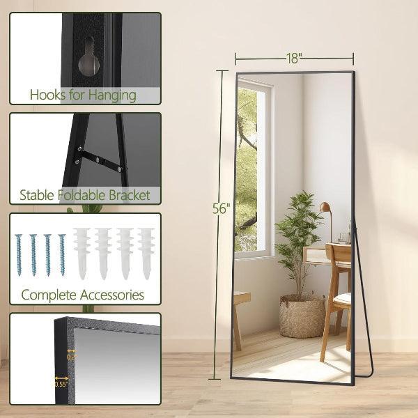 Black Full Length Mirror – Freestanding Floor Mirror