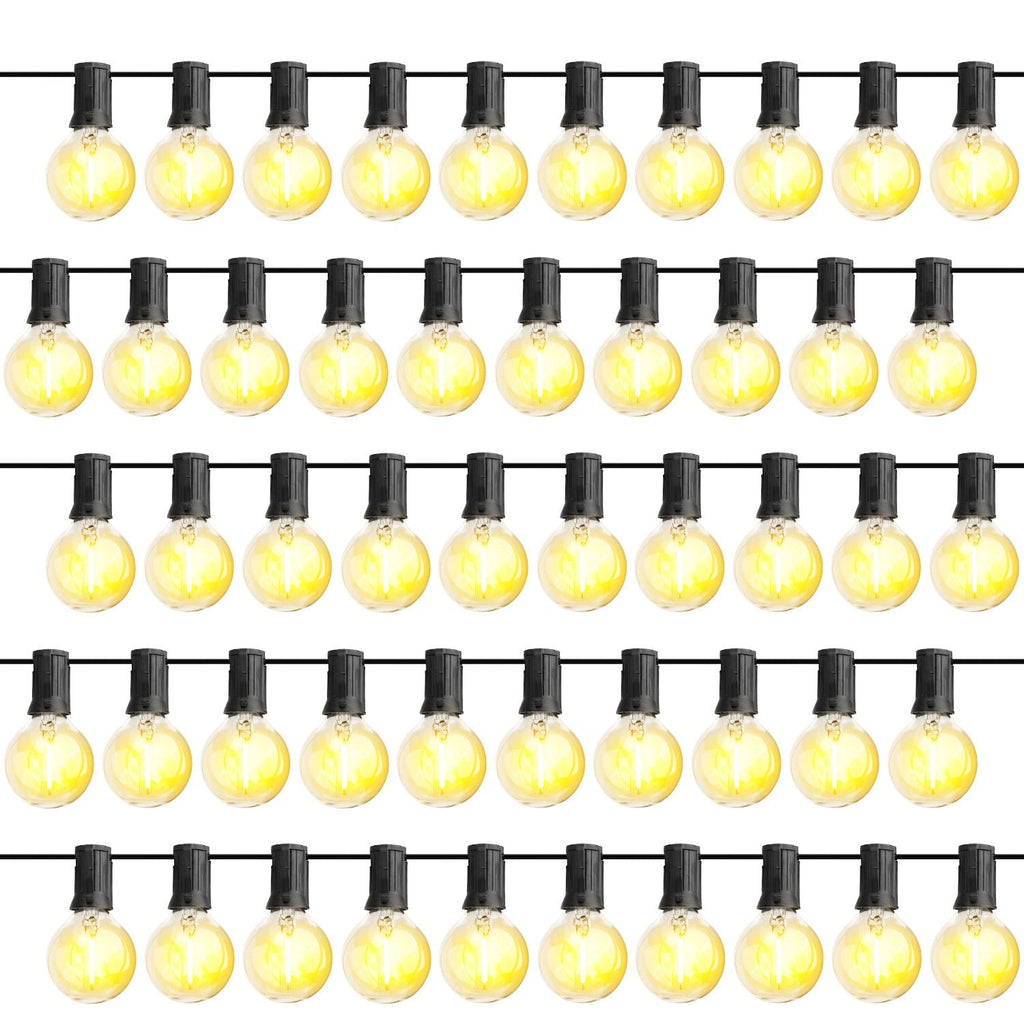 50FT Decorative Globe String Lights Outdoor Indoor 25Pcs Bulb Light Strings Fairy String Lamps for Garden Lawn Patio Cafe Party