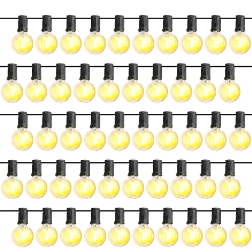 50FT Decorative Globe String Lights Outdoor Indoor 25Pcs Bulb Light Strings Fairy String Lamps for Garden Lawn Patio Cafe Party