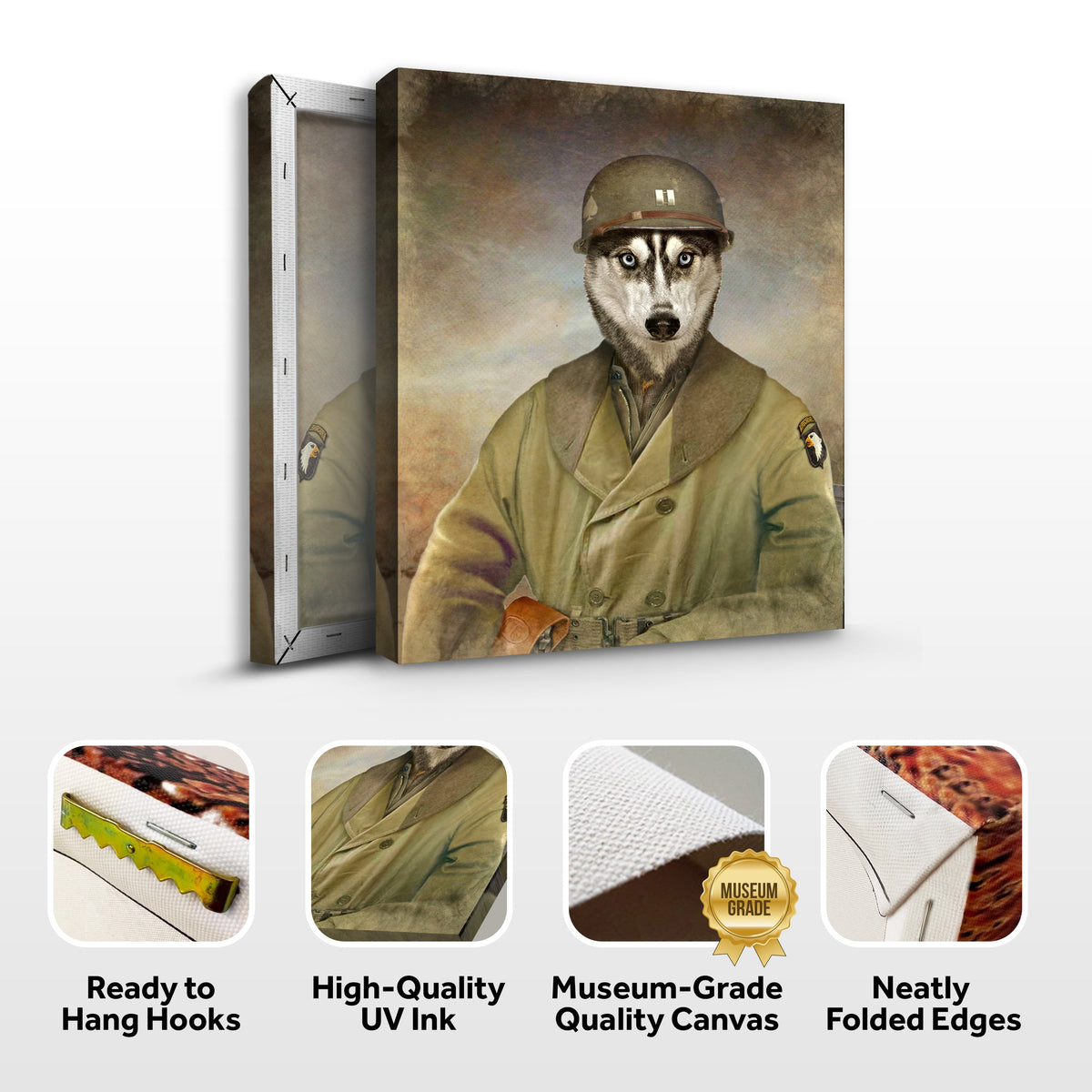 Pet Husky Military Dog Sign or Upload a Photo To Create your Own