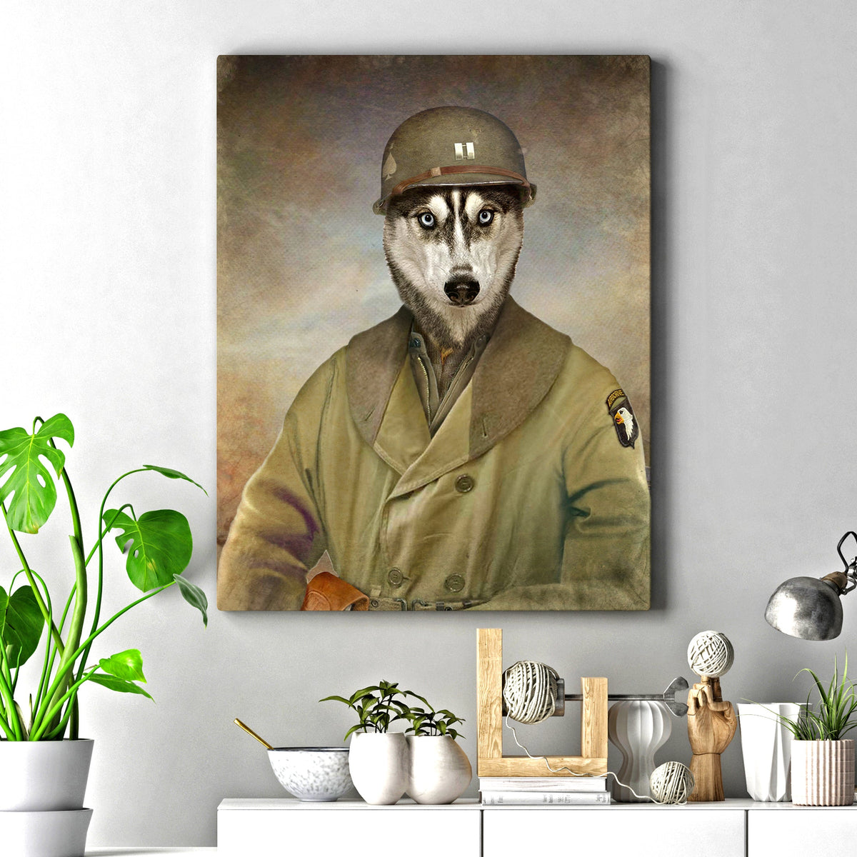 Pet Husky Military Dog Sign or Upload a Photo To Create your Own