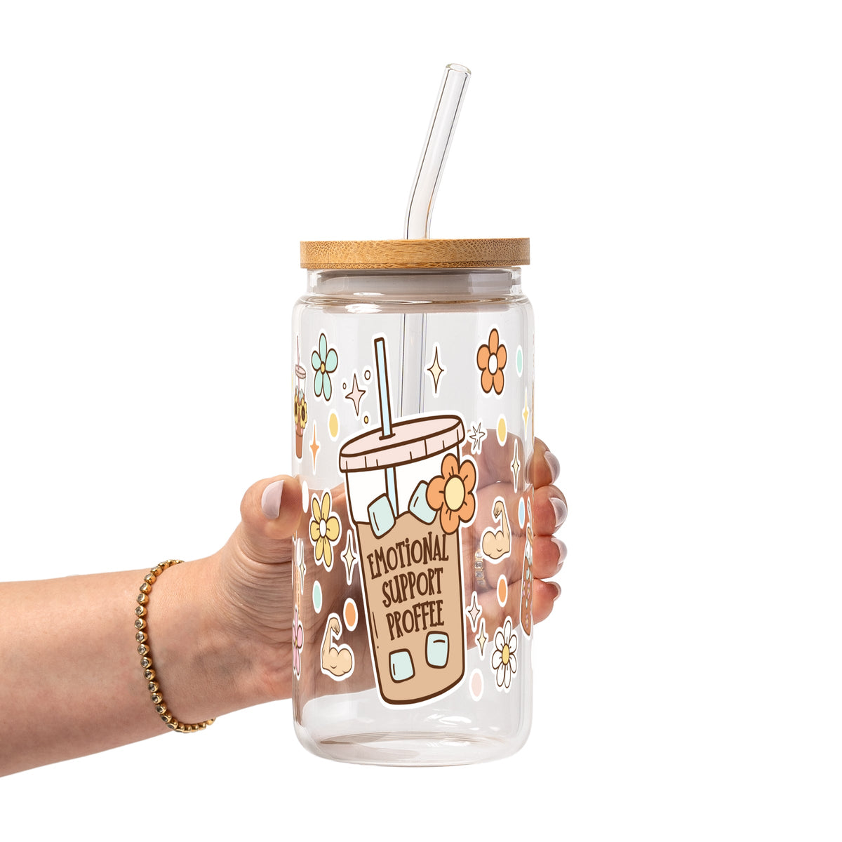 Emotional Support Jenna Bestie Glass Cups