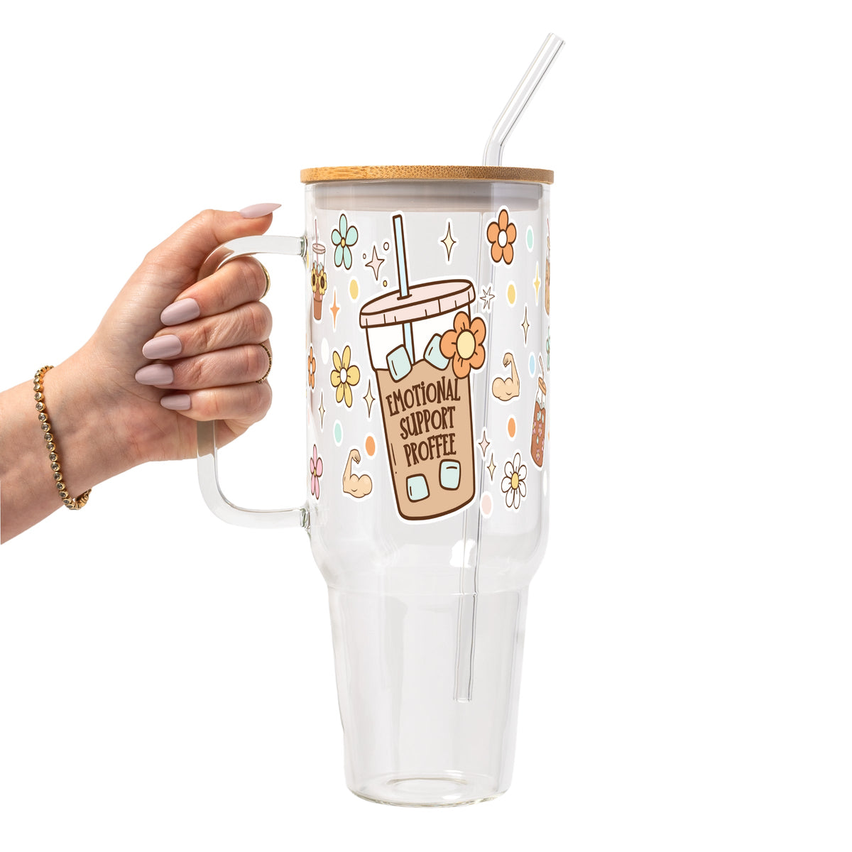 Emotional Support Jenna Bestie Glass Cups