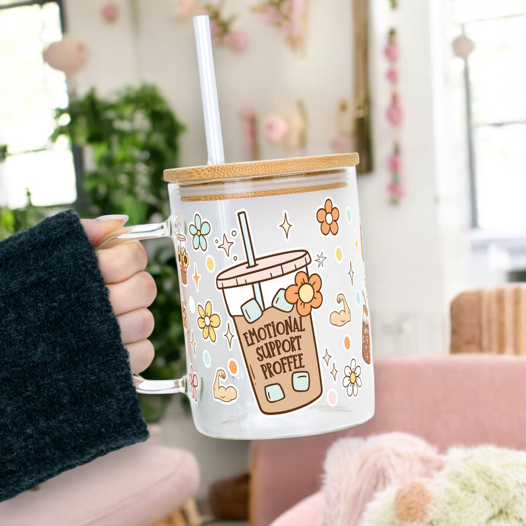 Emotional Support Jenna Bestie Glass Cups
