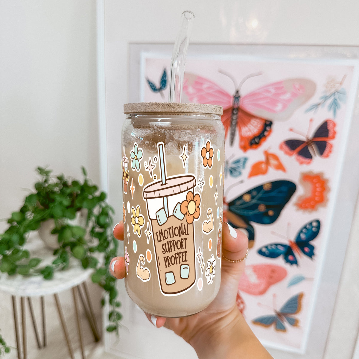 Emotional Support Jenna Bestie Glass Cups